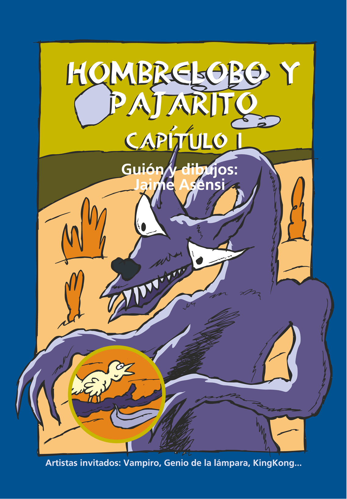 Portada de Hombre lobo y pajarito portada