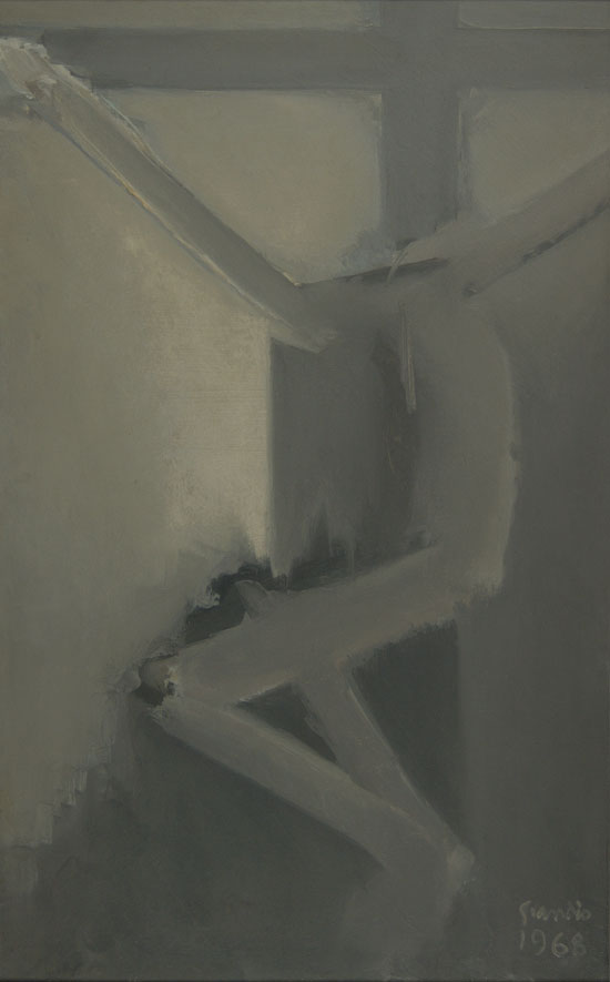 Tino Grandío, Crucifixión, 1968, óleo sobre lenzo, 50×61 cm, colección Fundación María José Jove 