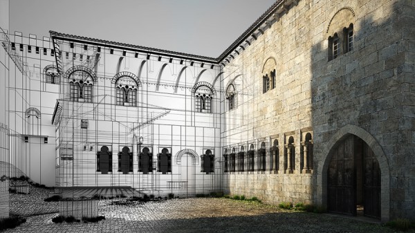 Reconstrucción en 3D das diferentes fases do edificio do Museo