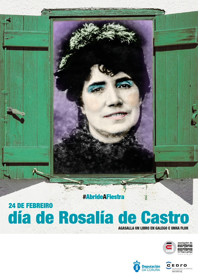 Cartel conmemorativo para o Día de Rosalía