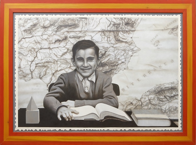 Alfredo Alcain. Autorretrato del 44, abril 1990. Óleo sobre madeira, 112,5 x 150 x 4 cm
