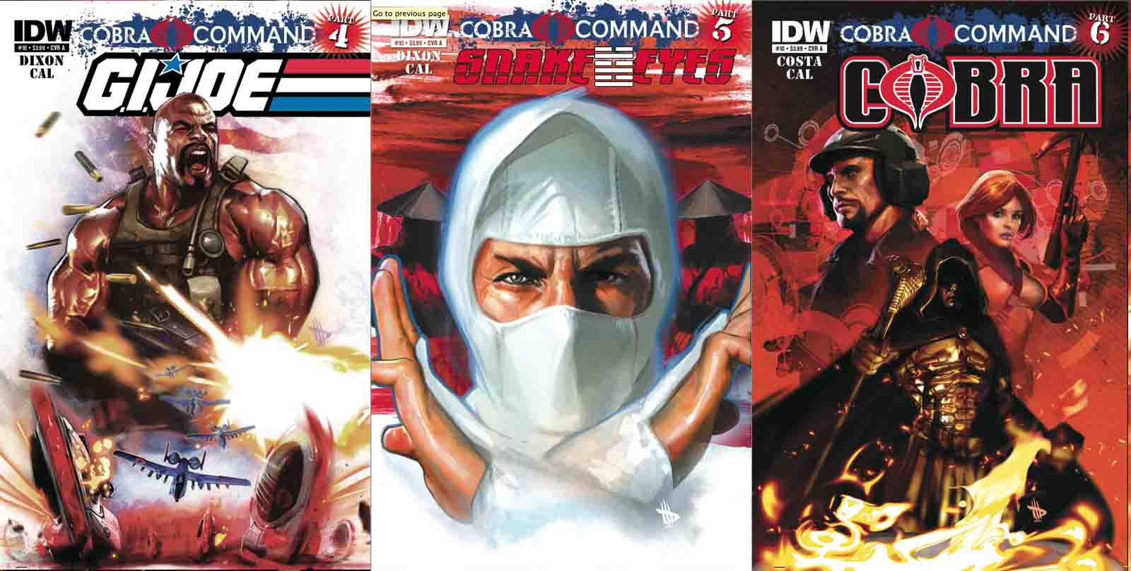 Capas da saga <i>Cobra Command</i>