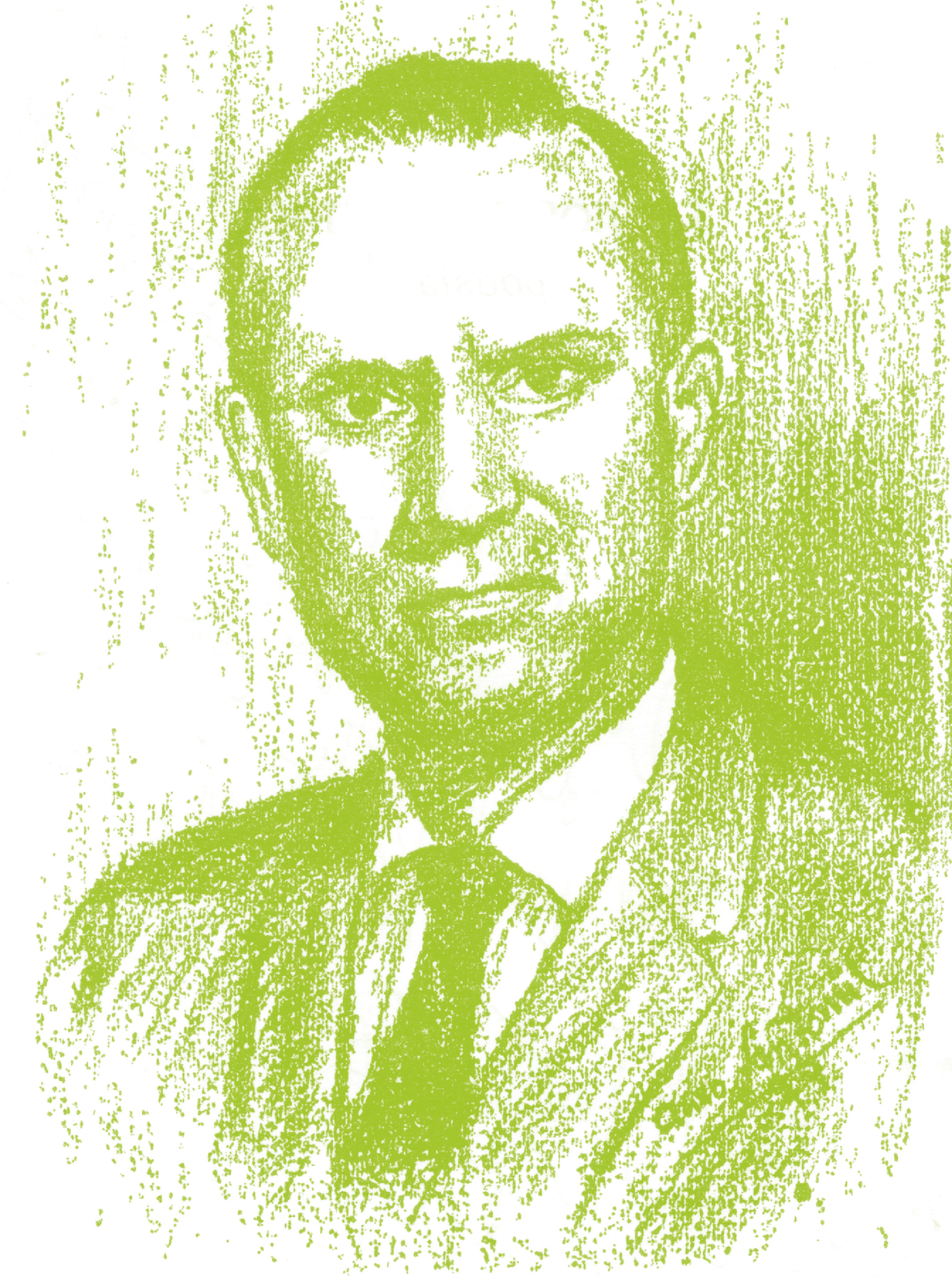 Retrato de Florencio Delgado por Santomil para a edición do seu discurso. Fonte: RAG.