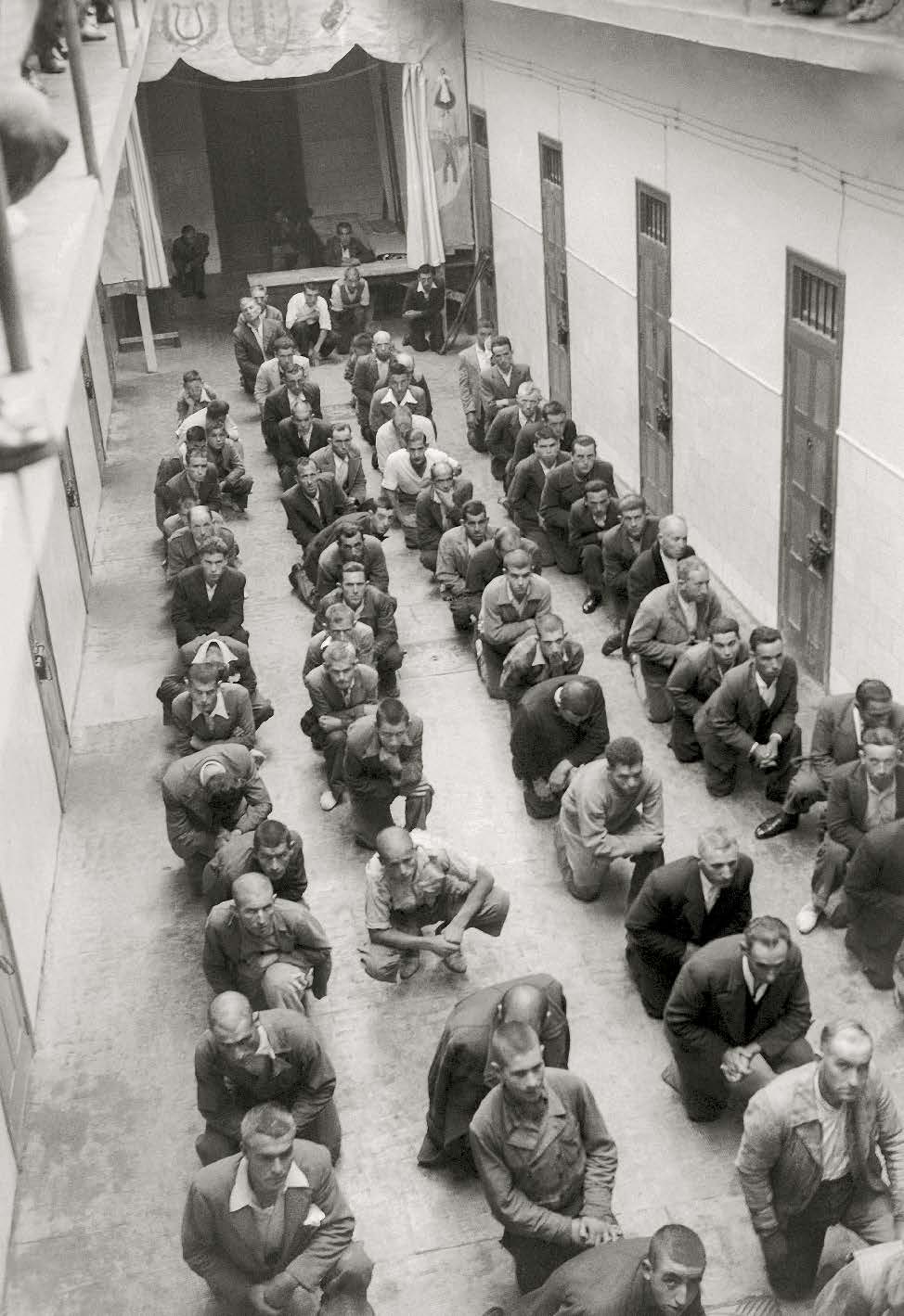 Interior do cárcere provincial da Coruña. Arquivo Cancelo