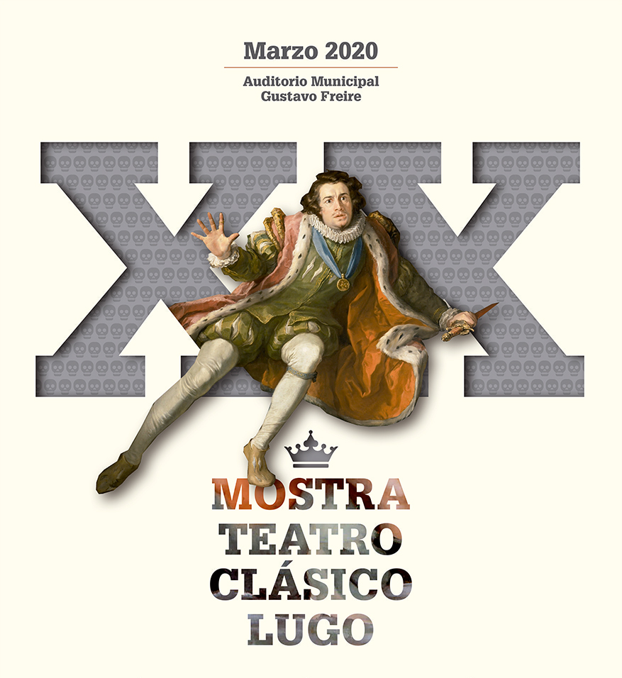 Cartel orixinal da XX Mostra de Teatro Clásico prevista para marzo