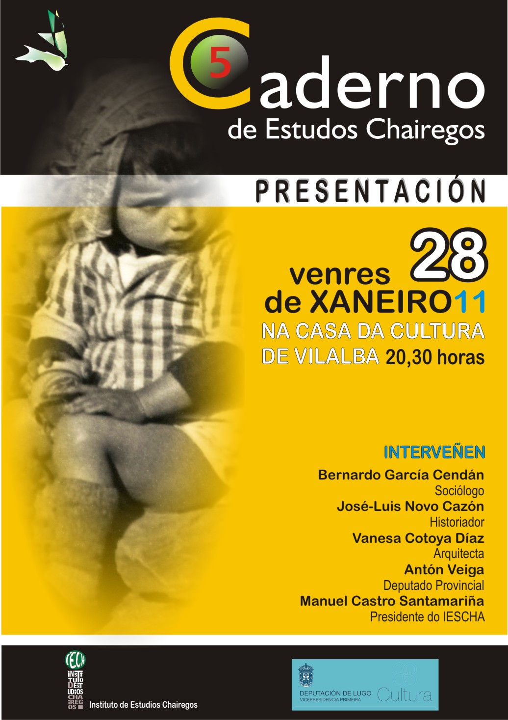 Cartel da presentación do <i>Caderno de estudos chairegos</i>