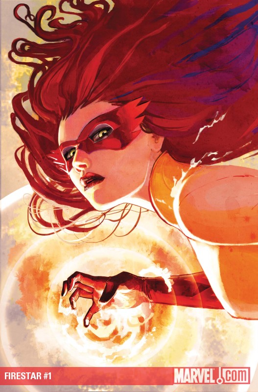 Portada de Firestar, dexeñada por Stephanie Hans