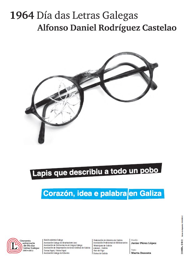 Cartel de Javi Pérez sobre do Día das Letras dedicado a Castelao