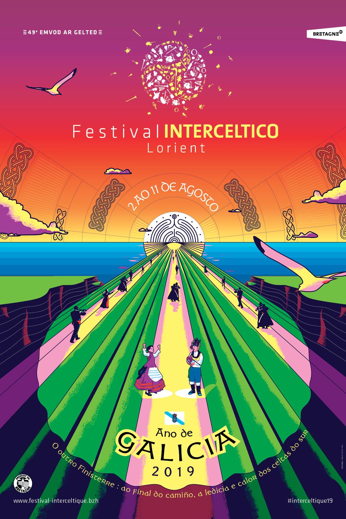 versión en galego do cartel deste 49º Festival Interceltique de Lorient