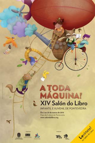 Cartel XIV Salón do Libro de Pontevedra