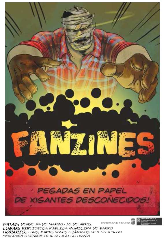 Cartel da exposición <i>Fanzines</i>, do Concello de Barro