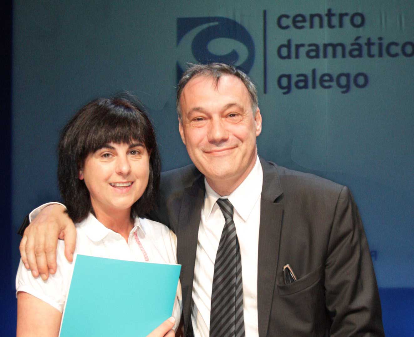 Blanca Cendán e Roberto Varela na presentación das liñas programáticas do CDG