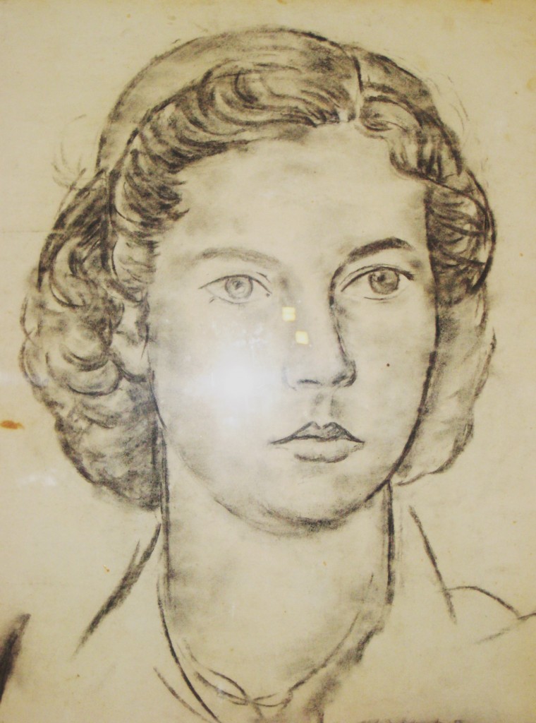 Retrato de Cristina Nóvoa por Laxeiro. 