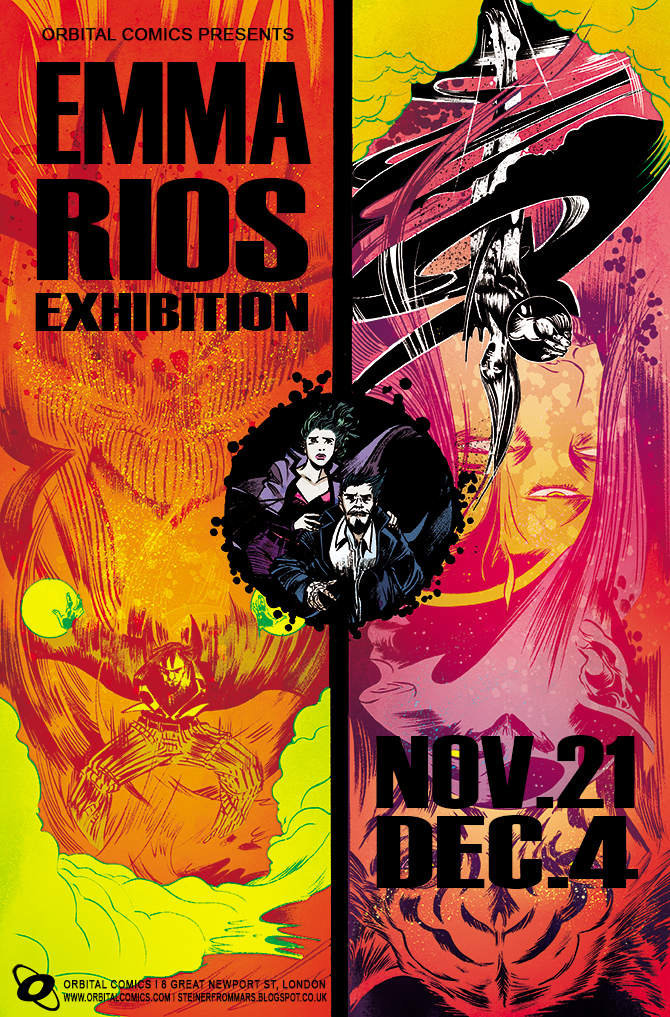 Cartel da exposición de Emma Ríos en Londres