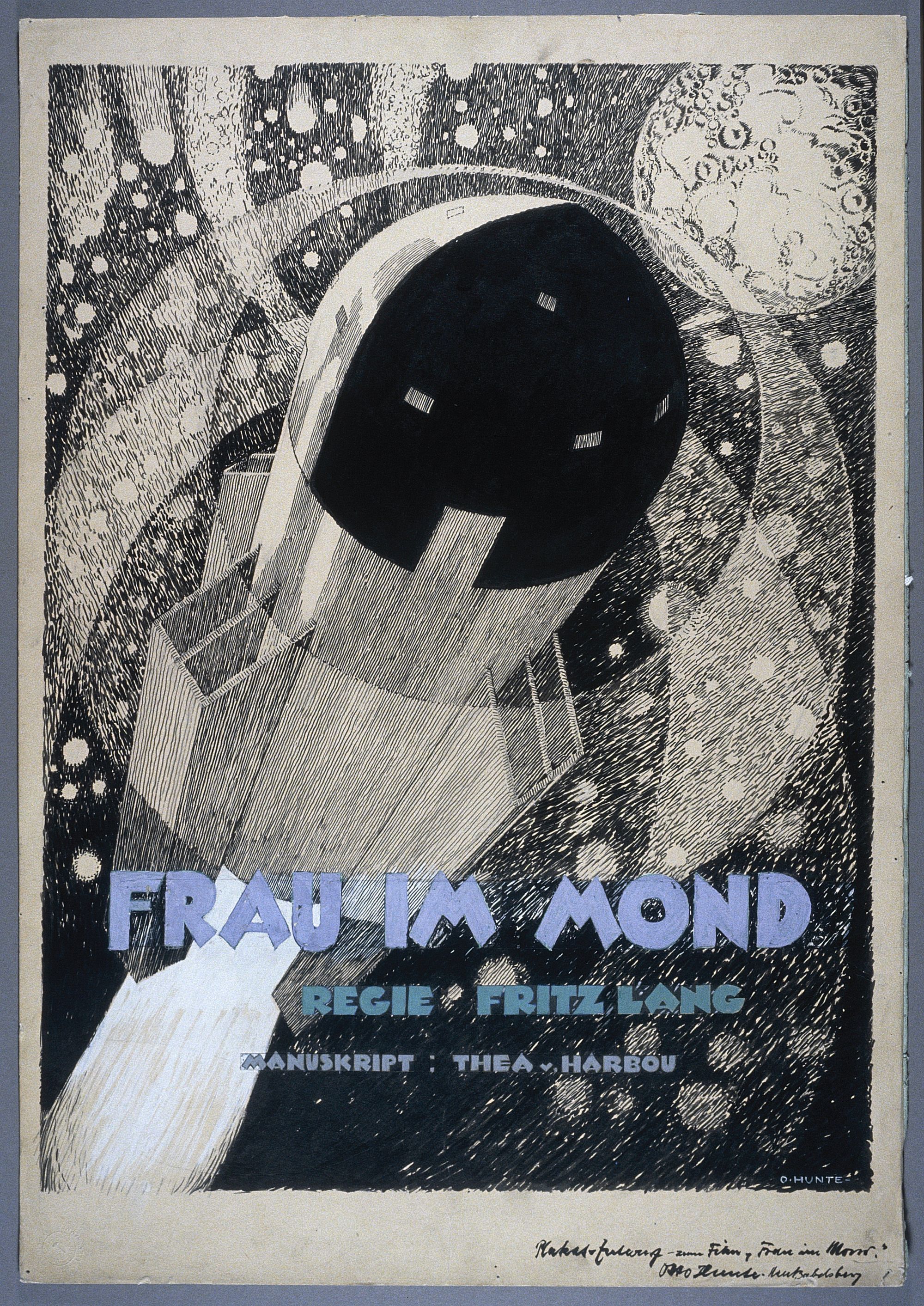 Otto Hunte: cartel para la película de Fritz Lang <i>Frau im Mond</i>, 1929. 