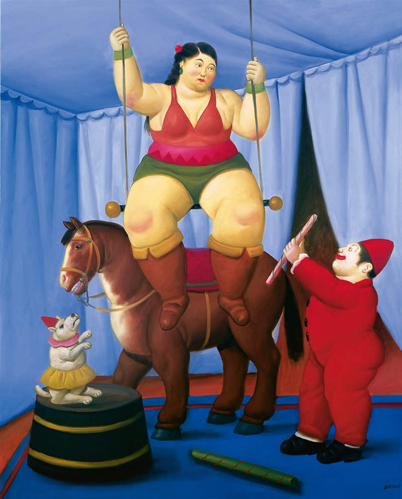 Fernando Botero. Circus woman on the trapeze