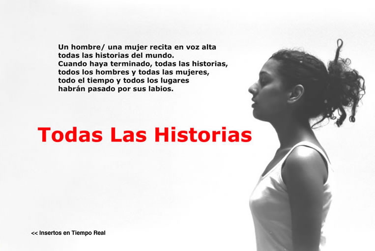 Todas las historias (2001-2008) do proxecto da artista <i>Insertos en tiempo real</i>
