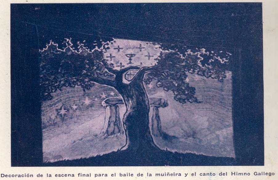 Escenografías de Díaz Baliño para os cantos populares, 1929