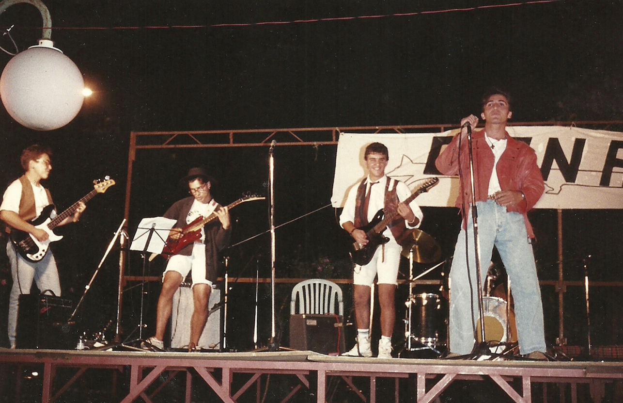 Primeiro concerto como Herederos de la Cruz (1992) Foto: Cortesía Eds. Xerais