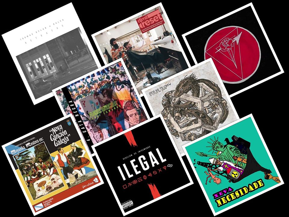 Capas de álbums publicados en 2019. Fonte: Hip Hop em galego