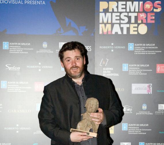 Nos Premios Mestre Mateo 2008 Jorge Coira resultou dobremente premiado, na categoría de mellor montaxe por O menor dos males e na categoría de mellor realización por Padre Casares     Foto: AGA