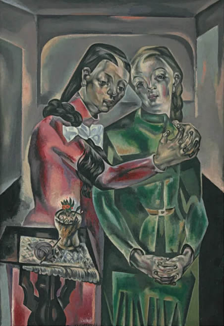 Les deux soeurs(1921) de María Blancard. Fonte: Agalería