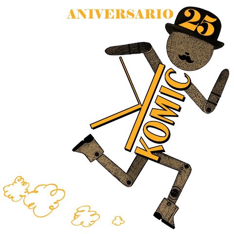 Logo do 25 aniversario de Kómic