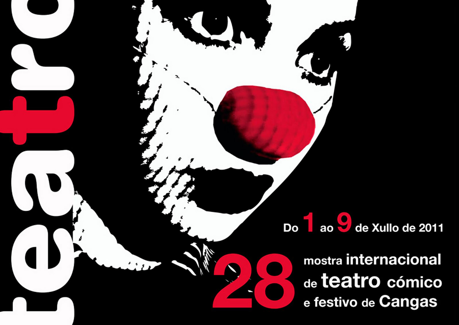 Cartel da 28 Mostra de Teatro Cómico e Festivo de Cangas