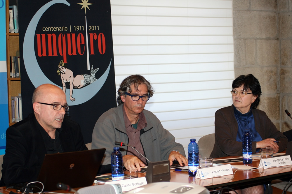 Miguel Anxo Fernández, Carlos Gerbase e Margarita Ledo. Foto: CCG