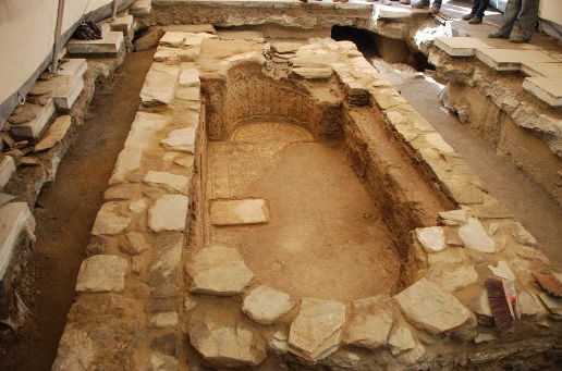 Piscina romana na Praza de Santa María (Lugo). Foto: Concello de Lugo