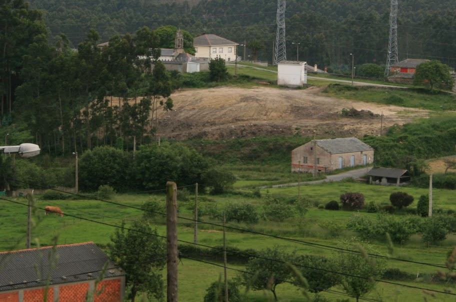 O recheo afecta a parte do recinto arqueolóxico. Foto: Mariña Patrimonio