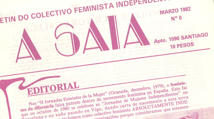 Portada de <i>A saia</i>, primeira publicación do movemento feminista en Galicia. Foto: Consello da Cultura Galega