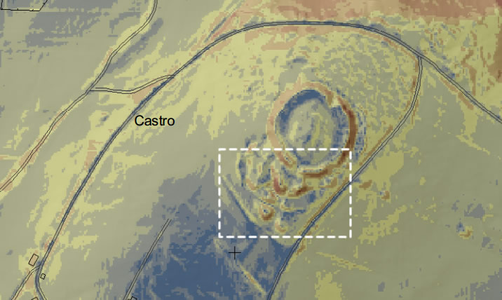 Zona afectada polos todoterreos nos parapetos da entrada SO