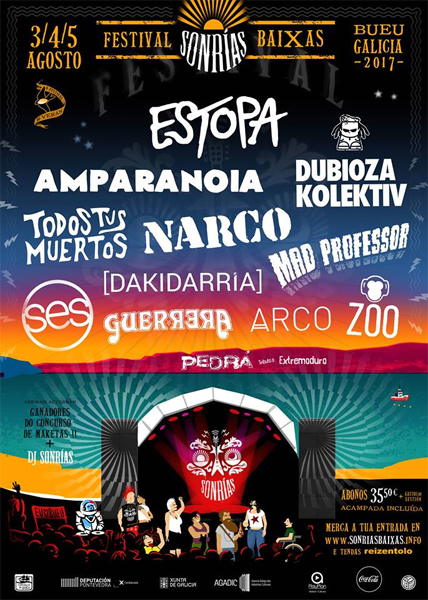 Cartel da 15ª edición do Festival SonRías Baixas