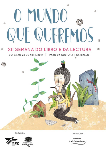 Cartaz da Semana do Libro e a Lectura de Carballo 2017