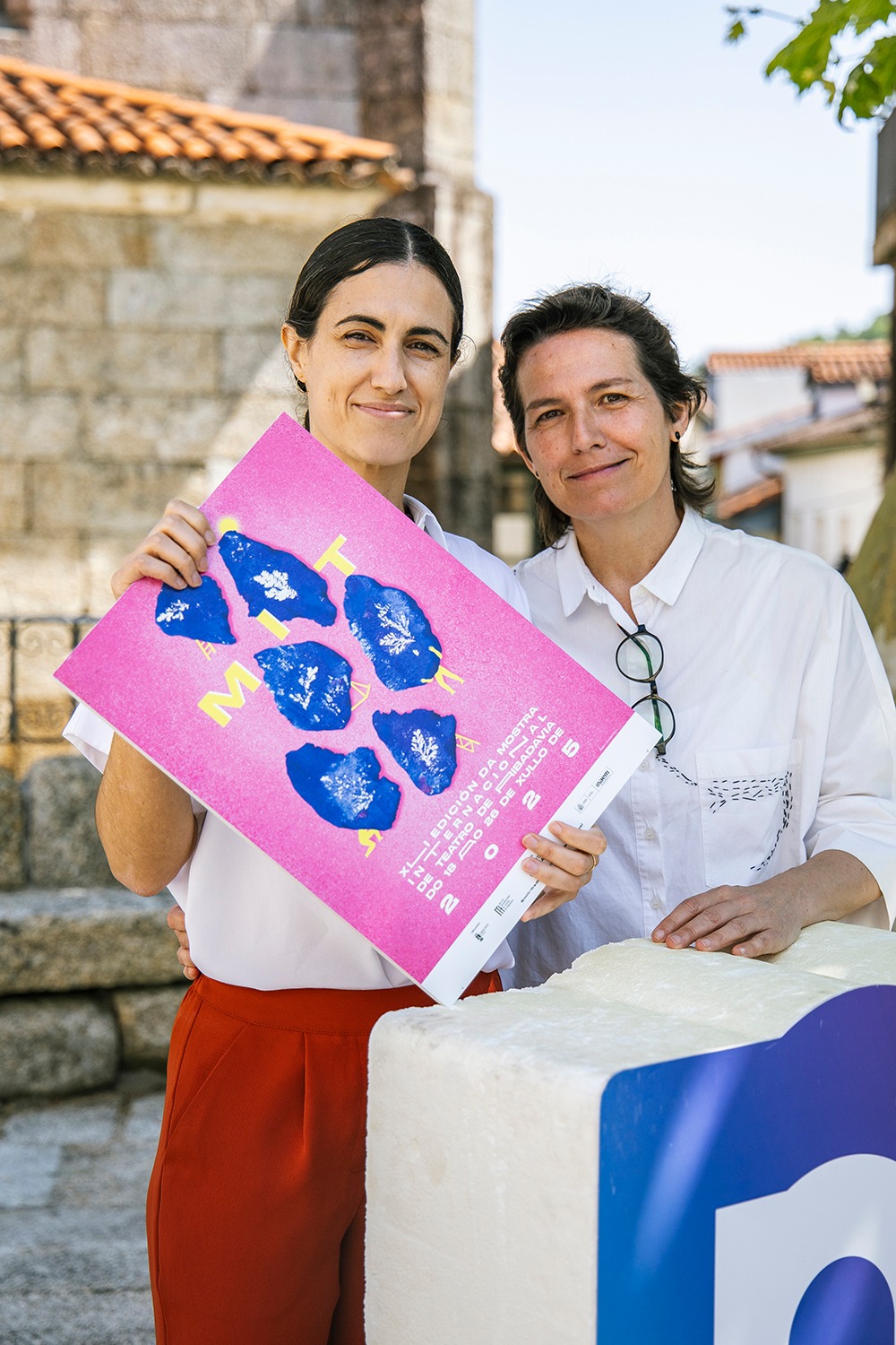 Sabela Mendoza e Gena Baamonde na presentación do cartaz da 41 MIT