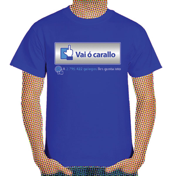 Vai ó carallo. Camiseta de home.